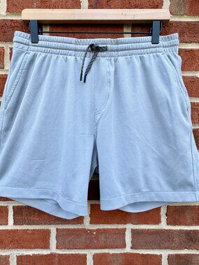 J.Crew Mesh Performance Shorts Mens Medium Gray Pockets Drawstring Elastic Waist